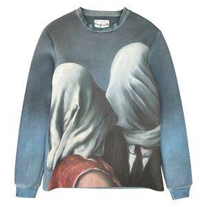 RARE Opening Ceremony x Rene Magritte Gray Blue The Lovers II Printed Sweatshirt